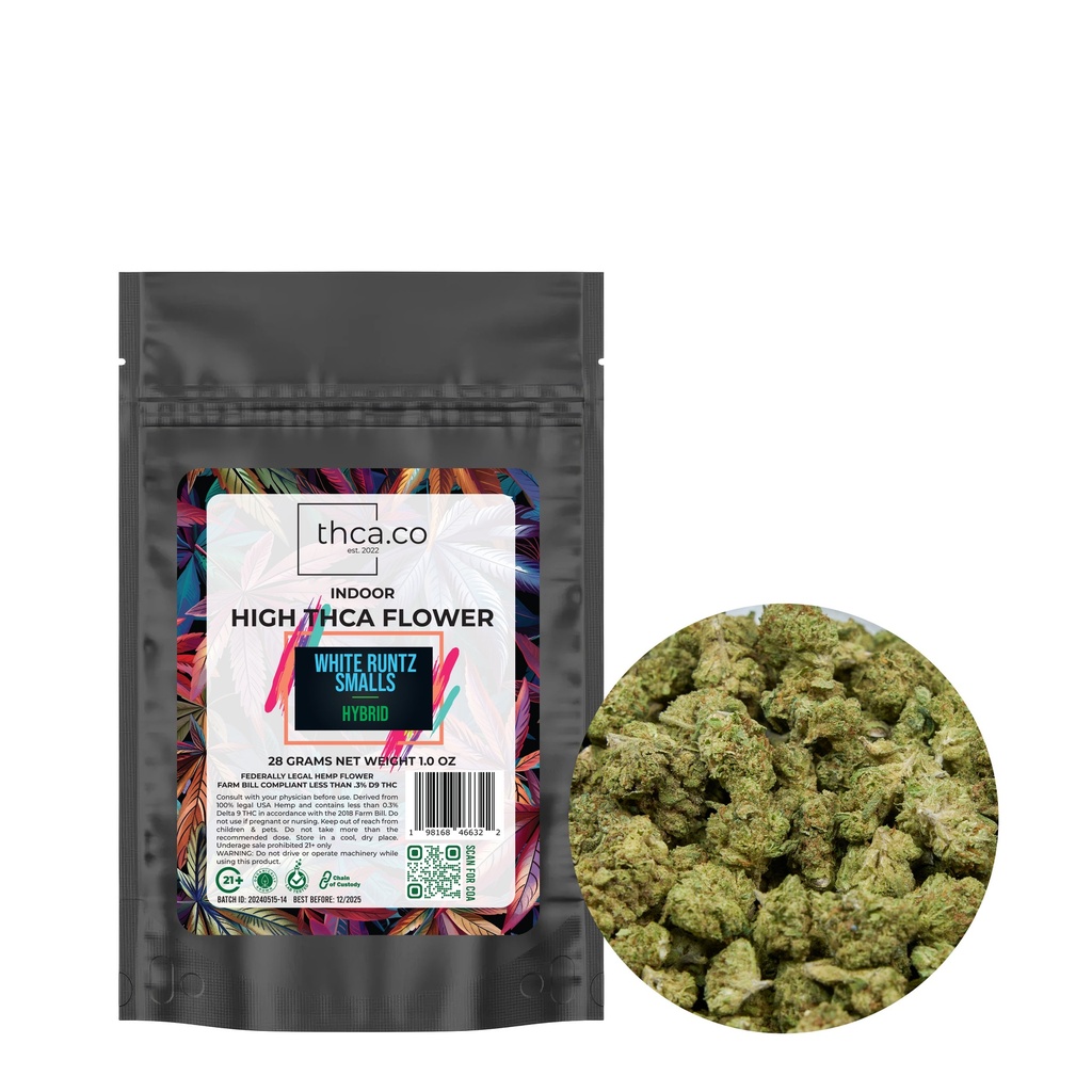 White Runtz Smalls - THCA Flower 28g Bag