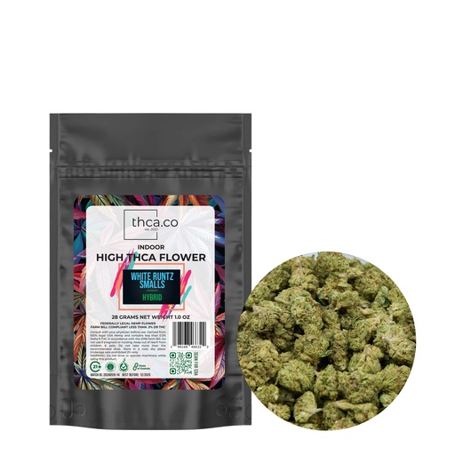 [198168466322] White Runtz Smalls - THCA Flower 28g Bag