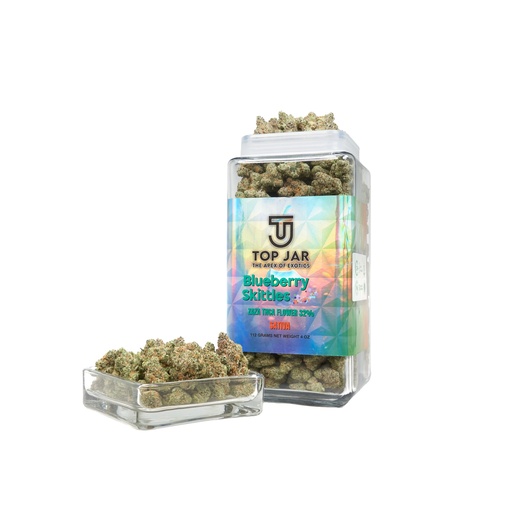 [198715034219] Blueberry Skittle - Top Jar Flower 4oz