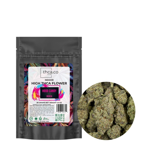 [198168097724] Hood Candy - THCA Flower 28g Bag